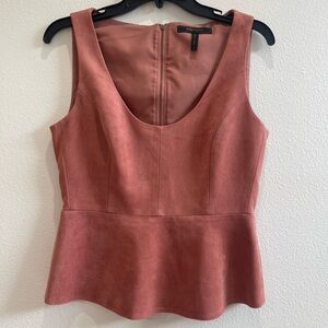 BCBGMAXAZRIA Suede Top
